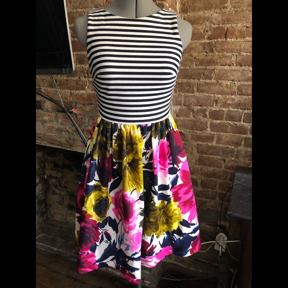 Mixed Print Taylor Fit & Flare Dress